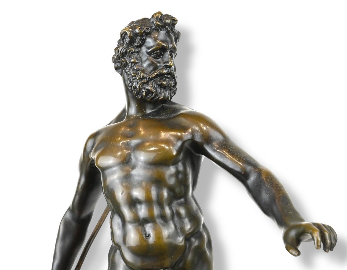Nettuno in Bronzo Dal Monumento Del Giambologna - Italia Fine XVIII Secolo-photo-4